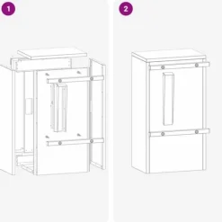Moderne postkasse i rustfrit stål - Rektangulær | Farve: Sort | Størrelse: 30x23x55 cm