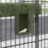 Moderne postkasse i stål - Rektangulær olivengrøn | Størrelse: 30x23x55 cm