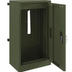 Moderne postkasse i stål - Rektangulær olivengrøn | Størrelse: 30x23x55 cm