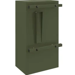 Moderne postkasse i stål - Rektangulær olivengrøn | Størrelse: 30x23x55 cm