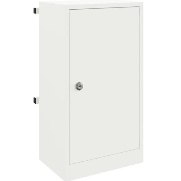 Moderne postkasse i stål - Rektangulær design | Farve: Hvid | Størrelse: 30x23x55 cm