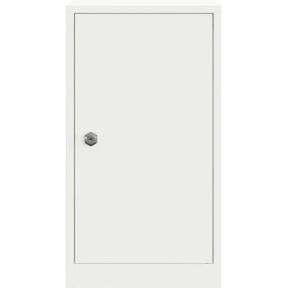 Moderne postkasse i stål - Rektangulær design | Farve: Hvid | Størrelse: 30x23x55 cm
