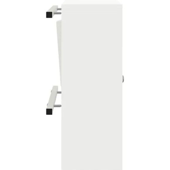 Moderne postkasse i stål - Rektangulær design | Farve: Hvid | Størrelse: 30x23x55 cm