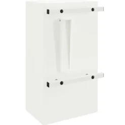 Moderne postkasse i stål - Rektangulær design | Farve: Hvid | Størrelse: 30x23x55 cm