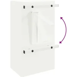 Moderne postkasse i stål - Rektangulær design | Farve: Hvid | Størrelse: 30x23x55 cm