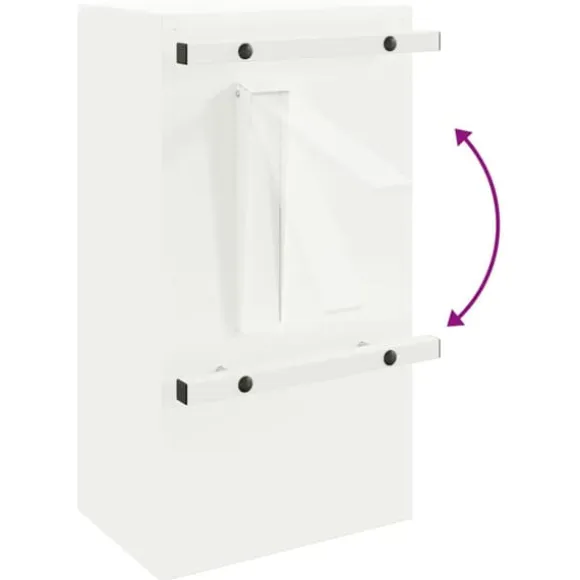 Moderne postkasse i stål - Rektangulær design | Farve: Hvid | Størrelse: 30x23x55 cm