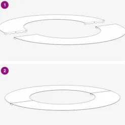Moderne rund træring i galvaniseret stål | Diameter: Ø40/70 cm | Farve: Sølv
