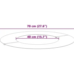 Moderne rund træring i galvaniseret stål | Diameter: Ø40/70 cm | Farve: Sølv