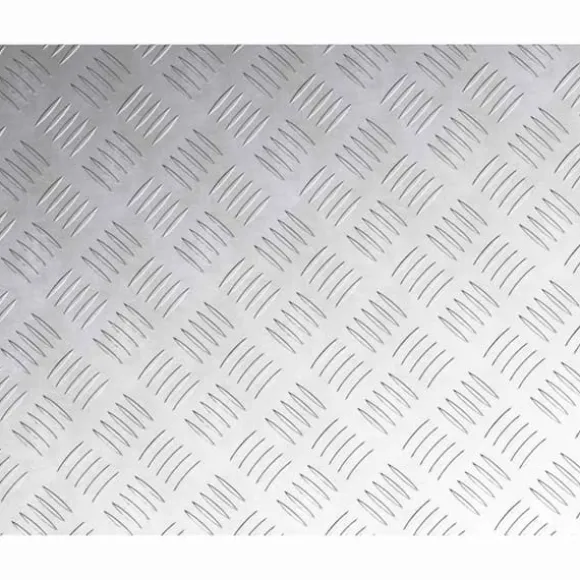 Moderne Skridsikre Aluminium Checker Plader - 2 Stk | Størrelse: 60x50 cm | Farve: Sølv