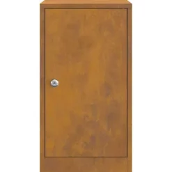 Moderne stål postkasse - Rektangulær design | Farve: Rusten | Størrelse: 30x23x55 cm