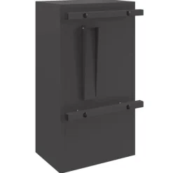 Moderne stål postkasse - Rektangulær og vandafvisende | Farve: Sort | Størrelse: 30x23x55 cm