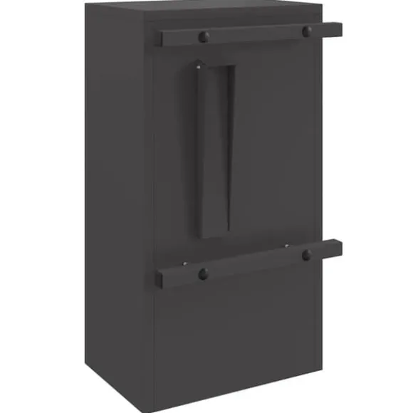 Moderne stål postkasse - Rektangulær og vandafvisende | Farve: Sort | Størrelse: 30x23x55 cm