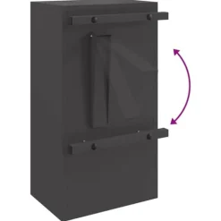 Moderne stål postkasse - Rektangulær og vandafvisende | Farve: Sort | Størrelse: 30x23x55 cm