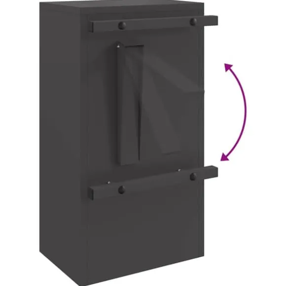Moderne stål postkasse - Rektangulær og vandafvisende | Farve: Sort | Størrelse: 30x23x55 cm