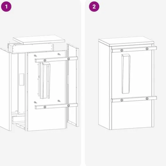 Moderne stål postkasse - Rektangulær og vandafvisende | Farve: Sort | Størrelse: 30x23x55 cm