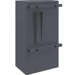 Moderne stål postkasse - Sikker og vandafvisende | Farve: Antracit | Størrelse: 30x23x55 cm