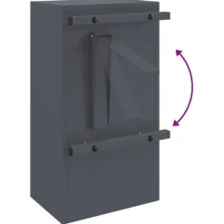 Moderne stål postkasse - Sikker og vandafvisende | Farve: Antracit | Størrelse: 30x23x55 cm