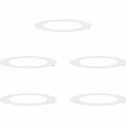 Moderne Træ-Ringe - Dekorative Stålkrukker | Størrelse: Ø60/90 cm | Farve: Hvid