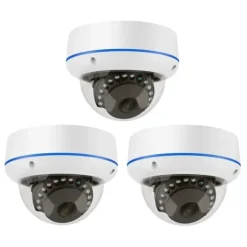 5MP POE IP Kamera, Indendørs Dome, Vandal-sikker,3pc 5MP POE Kamera, 2.8mm