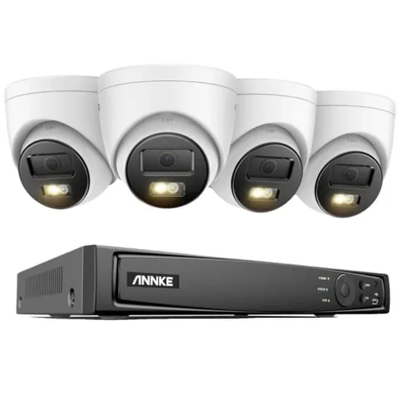 12MP Sikkerhedskamerasystem, Ultra HD Opløsning, Avanceret Bevægelsesregistrering,4 stk. 12MP type 1, Ingen