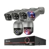 8MP Sikkerhedskamerasystem, Natvision, AI Detektion, To-Vejs Lyd,