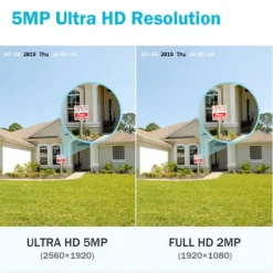 5MP Ultra HD CCTV-kamera, IP67-vejrbeskyttet, 100ft nattevision