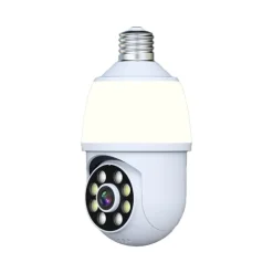 2MP Vandtæt Pære Kamera - Udendørs Smart Trådløs 2K Lyshoved Overvågning, Kompatibel med E27 fatning