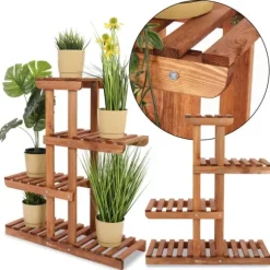 Multilevel blomsterstativ 5-hyldet RKA /82x68x25/ Brun