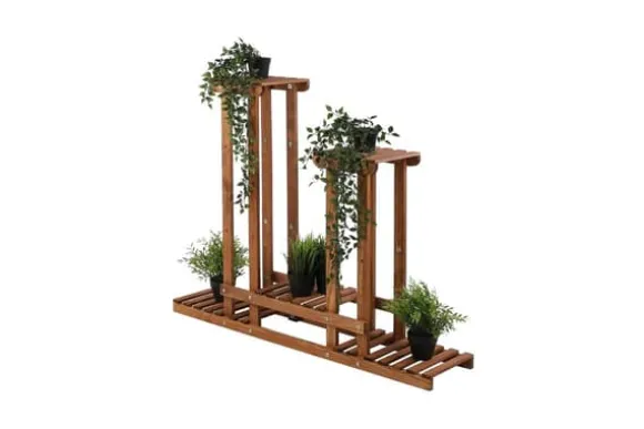 Multilevel blomsterstativ 5-hyldet RKB /95x116x25/ Brun