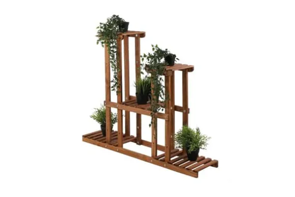 Multilevel blomsterstativ 5-hyldet RKB /95x116x25/ Brun