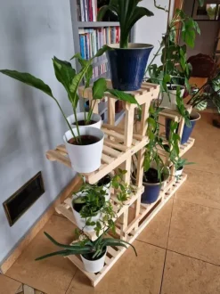 Multilevel træblomsterpotte RKB /95x116x25/ Naturlig