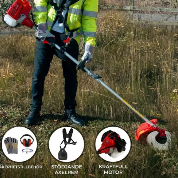 Multiværktøj 5 i 1 til havehækkeklipper Lang rækkevidde hækkeklipper Græstrimmer Buskrydder Motorsav Benzin GRATIS sikkerhedsudstyr