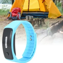 Myggeafvisende Armbånd USB Opladning Ultralyd Myggeafvisende Armbåndsur Blå