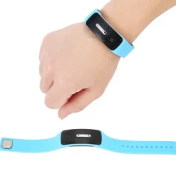 Myggeafvisende Armbånd USB Opladning Ultralyd Myggeafvisende Armbåndsur Blå