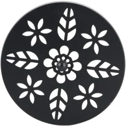 Myggespiralholder Metal Askeholder Rund Bærbar Spiral Røgelsesboks (Sort)