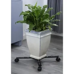 NATUR Utdragbar växthylla - Svart metall - H6 x 34/51 x 34/51 cm