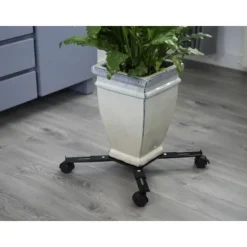 NATUR Utdragbar växthylla - Svart metall - H6 x 34/51 x 34/51 cm