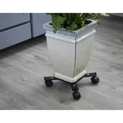 NATUR Utdragbar växthylla - Svart metall - H6 x 34/51 x 34/51 cm