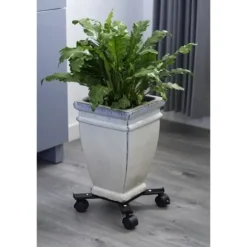 NATUR Utdragbar växthylla - Svart metall - H6 x 34/51 x 34/51 cm