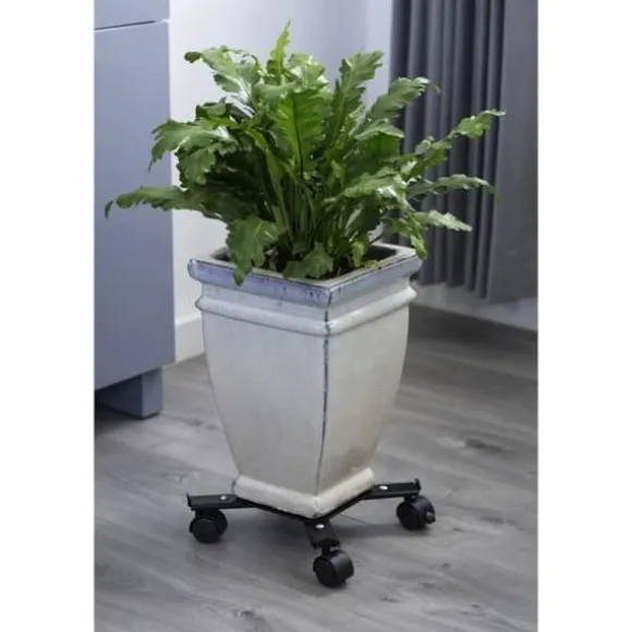 NATUR Utdragbar växthylla - Svart metall - H6 x 34/51 x 34/51 cm