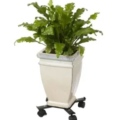 NATUR Utdragbar växthylla - Svart metall - H6 x 34/51 x 34/51 cm