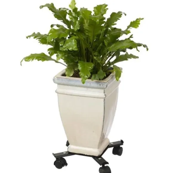 NATUR Utdragbar växthylla - Svart metall - H6 x 34/51 x 34/51 cm