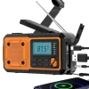 Nødradio 4000mAh - AM/FM/SW håndsvinget radio med solceller USB, lommelygte, læselampe, SOS-alarm, velegnet til camping, vandreture og nødberedskab. | CDON