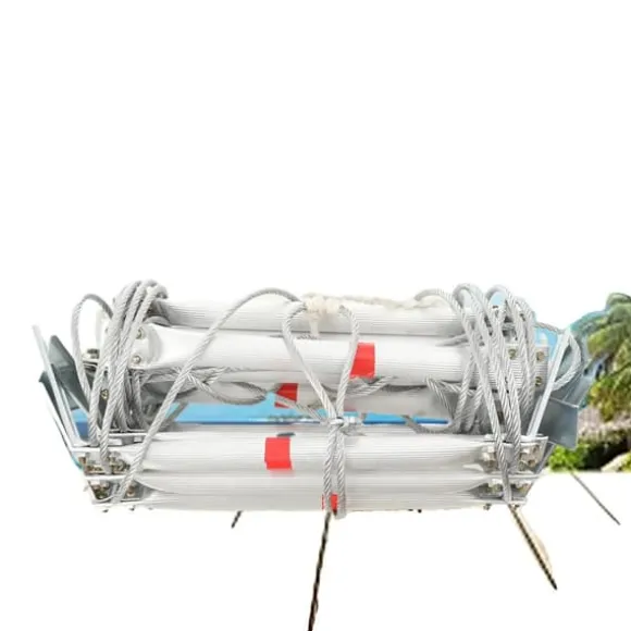 Nødsituation brandstige, 5m længde, 200kg belastningskapacitet, 2,35kg vægt, aluminiumlegering, kompakt design