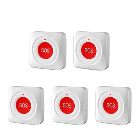 Nød-SOS-knap, Smart Home-kompatibel, WiFi-forbindelse,5PC SOS WiFi-knap