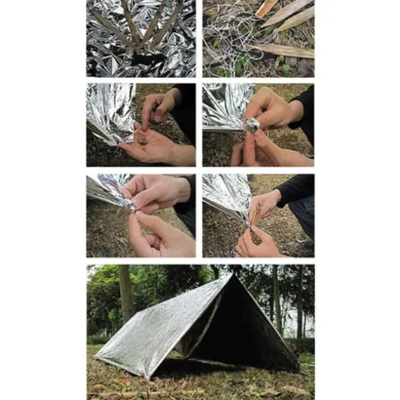 nødtæppe Survival Rescue Førstehjælp Folie Termisk tæppe 130x210cm