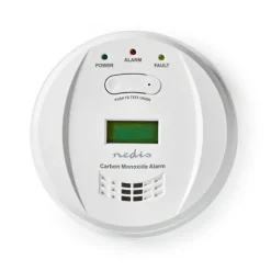 Nedis Kulilte alarm | Batteri | Batteri levetid op til: 5 År | Hush / mute-funktion | Med testknap | 85 dB | Hvid