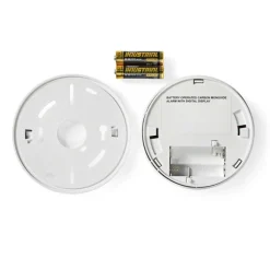 Nedis Kulilte alarm | Batteri | Batteri levetid op til: 5 År | Hush / mute-funktion | Med testknap | 85 dB | Hvid
