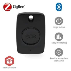 Nedis Smart Panikknap | Zigbee 3.0 | Energi fra batteritype: CR2450 | Sort