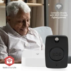 Nedis Smart Panikknap | Zigbee 3.0 | Energi fra batteritype: CR2450 | Sort